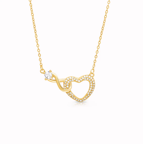 18K Gold Infinity Heart Necklace