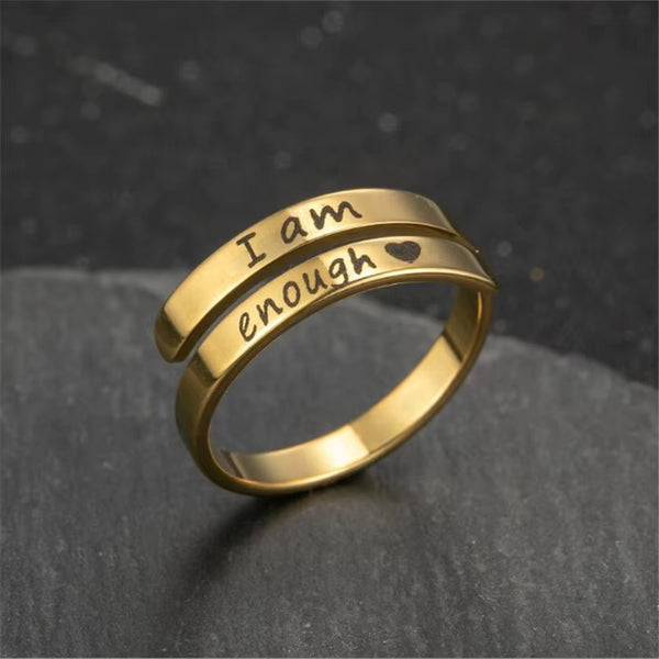 I Am Enough Adjustable Ring