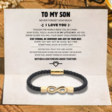 To My Son - Ceramic Infinity Braided Bracelet